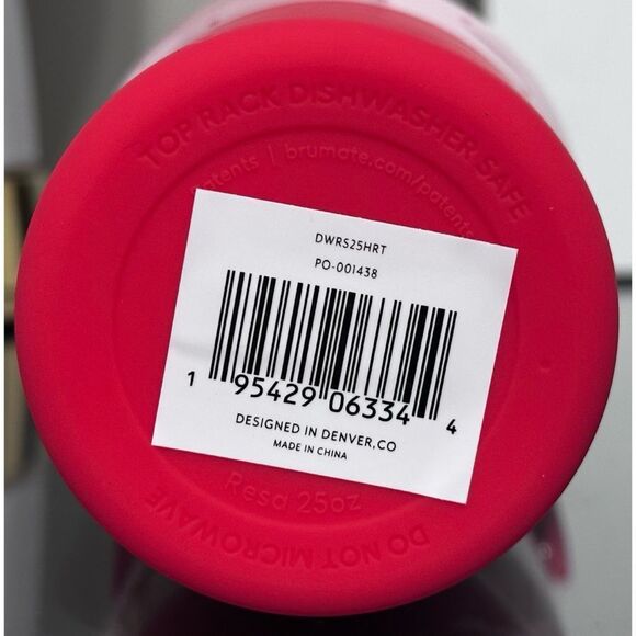 BruMate RESA 25oz RED HEARTS Straw Tumbler, BE MINE - Picture 5 of 5